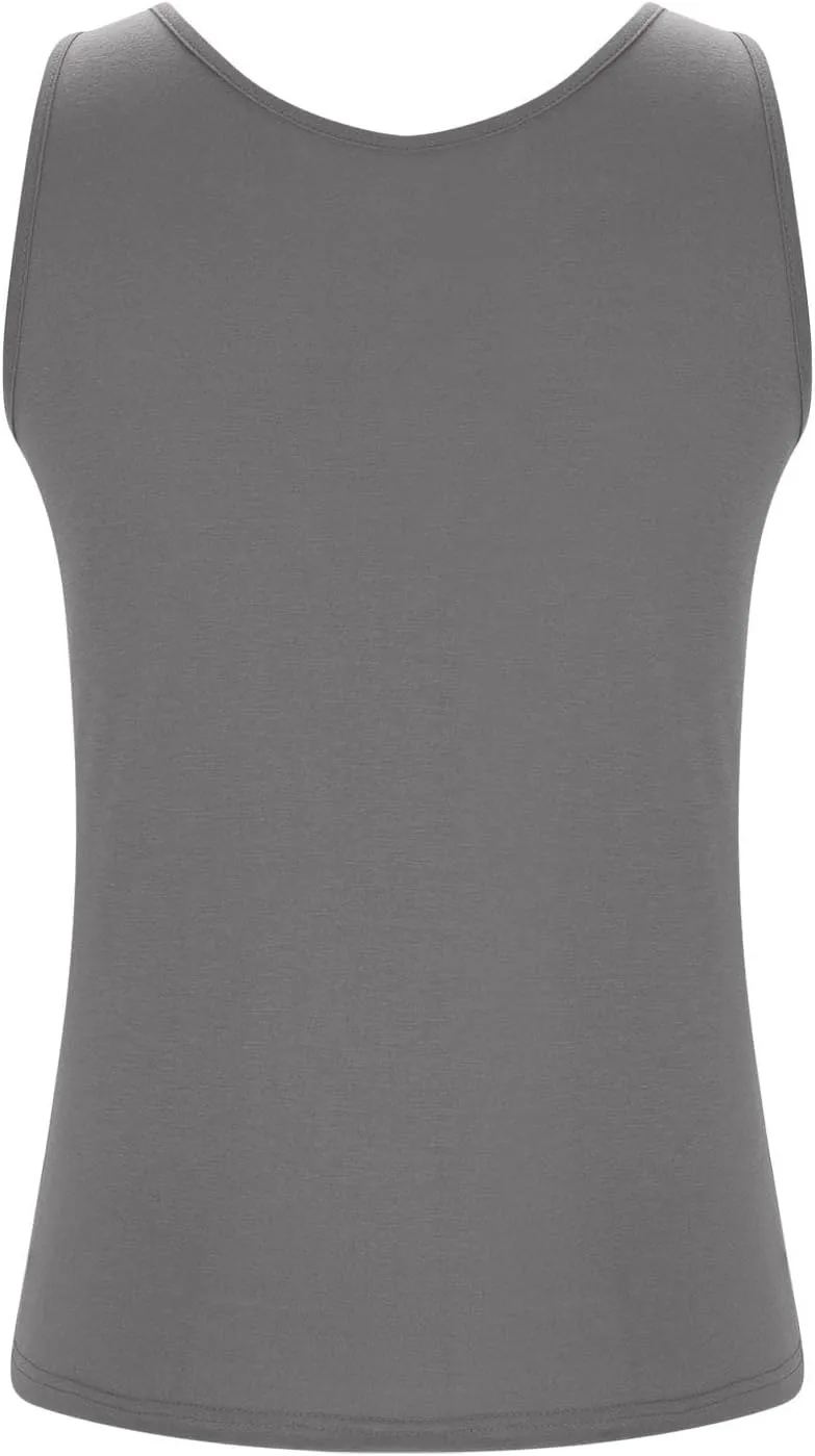 Plus Size Tank Tops with Built in Bra Women Summer Padded Crew Neck Sleeveless Tummy Control Basic Yoga Camisole