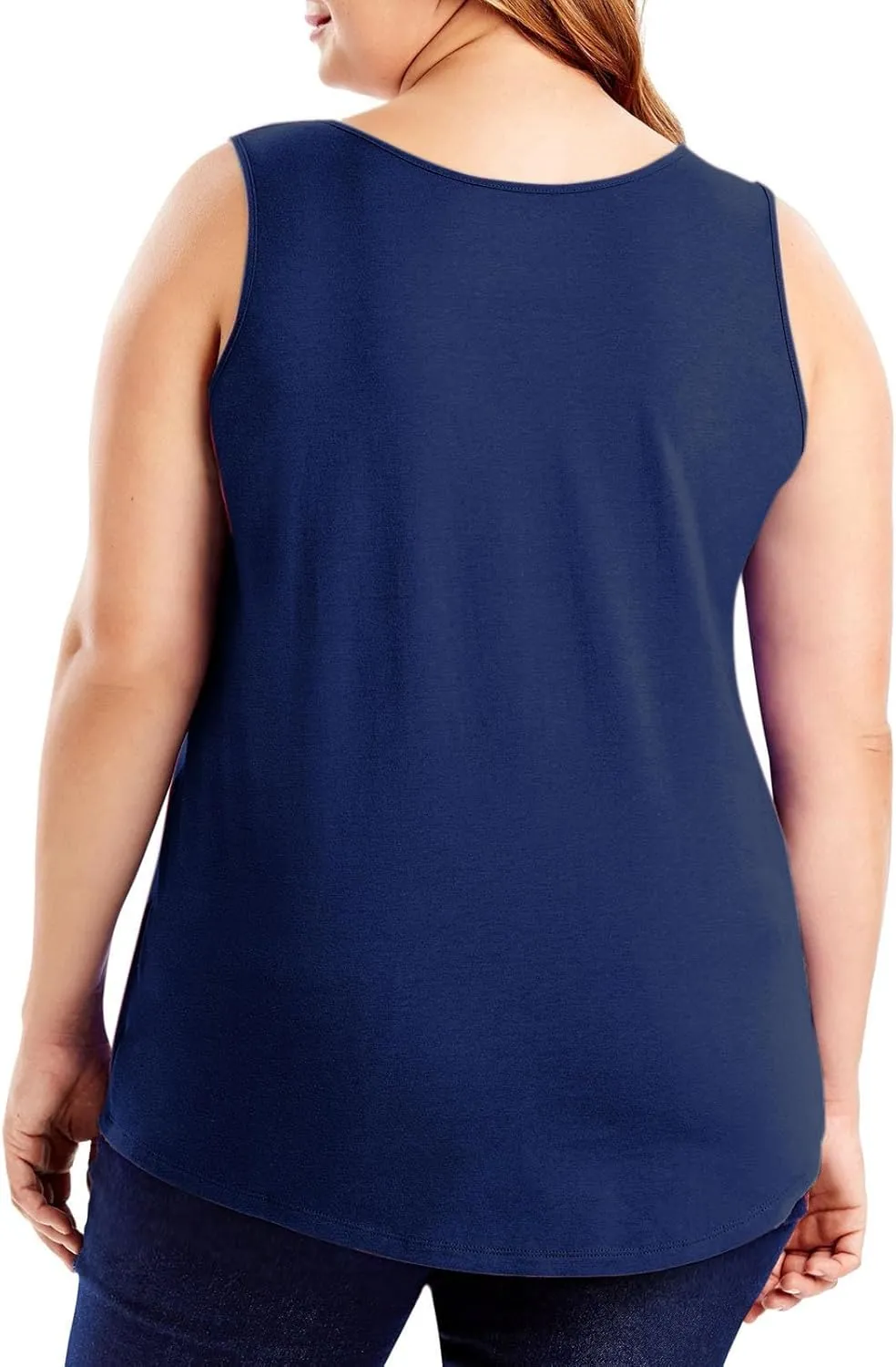 Plus Size Tops for Women Loose Fit Tank Top Summer Casual Scoop Neck Trendy Sleeveless Shirts Fashion Flowy Blouse