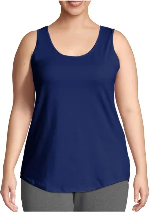Plus Size Tops for Women Loose Fit Tank Top Summer Casual Scoop Neck Trendy Sleeveless Shirts Fashion Flowy Blouse