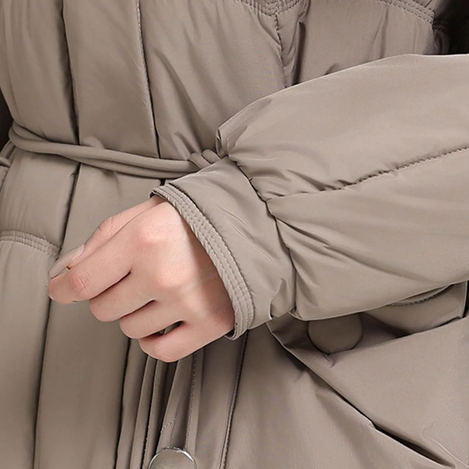 Plus Size Winter Coats for Women Warm Thicken Long Puffer Jackets Padded down Coat Oversized Outerwear with Hood