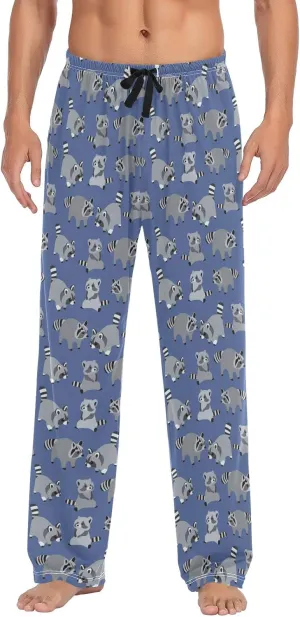 Racoons Family Pattern Men's Pajama Pants Sleepwear Lounge Pajama Bottoms