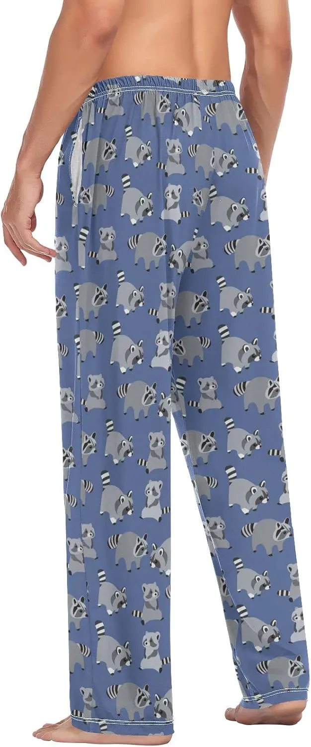 Racoons Family Pattern Men's Pajama Pants Sleepwear Lounge Pajama Bottoms