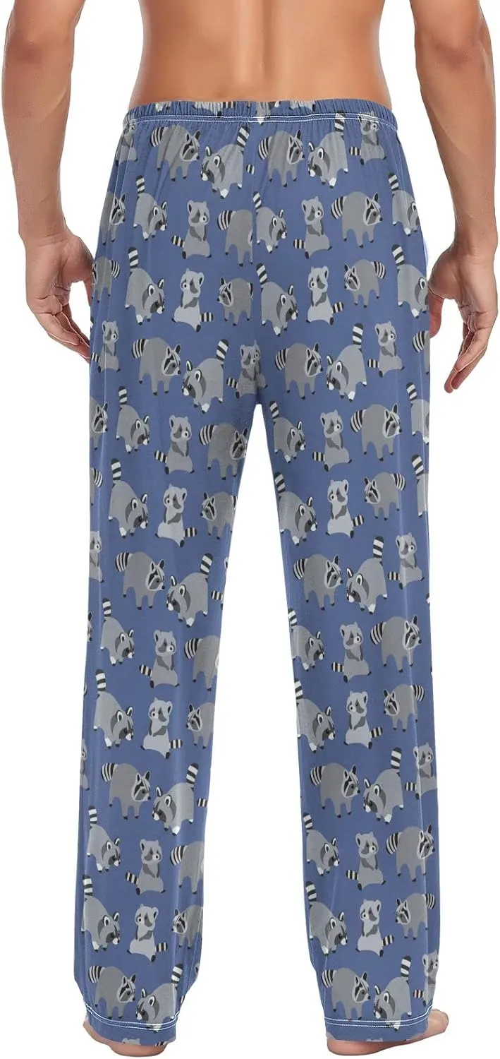 Racoons Family Pattern Men's Pajama Pants Sleepwear Lounge Pajama Bottoms