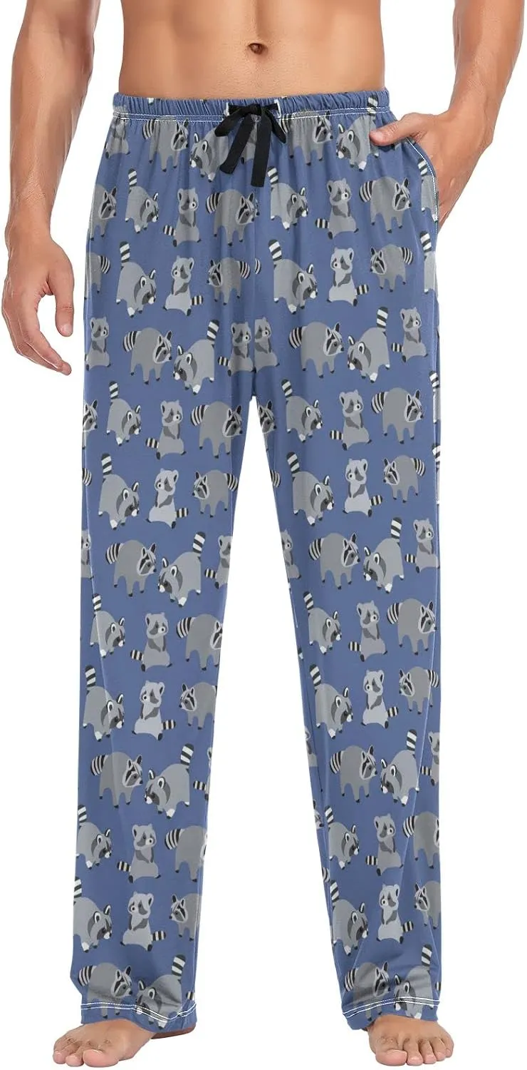 Racoons Family Pattern Men's Pajama Pants Sleepwear Lounge Pajama Bottoms
