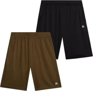 RBX Boys' Athletic Shorts - 2 Pack Breathable Poly Fleece Performance Shorts with Pockets - Active Shorts for Boys