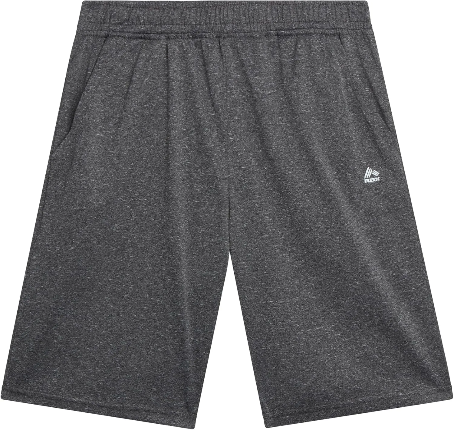 RBX Boys' Athletic Shorts - 2 Pack Breathable Poly Fleece Performance Shorts with Pockets - Active Shorts for Boys