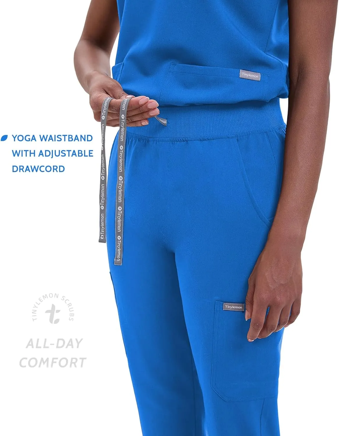 Scrub Pants for Women - Slim Fit Soft Four Way Stretch Anti-Wrinkle Yoga Waistband Women Joggers 8 Pockets