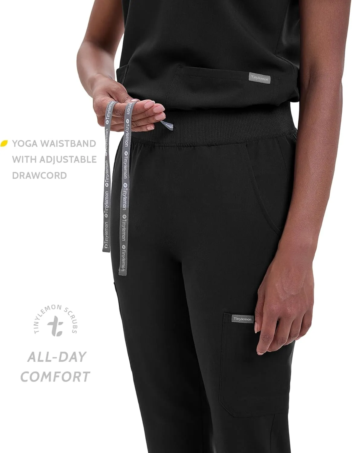 Scrub Pants for Women - Slim Fit Soft Four Way Stretch Anti-Wrinkle Yoga Waistband Women Joggers 8 Pockets
