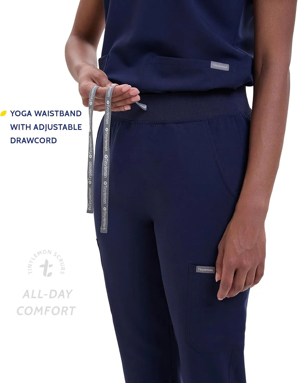 Scrub Pants for Women - Slim Fit Soft Four Way Stretch Anti-Wrinkle Yoga Waistband Women Joggers 8 Pockets