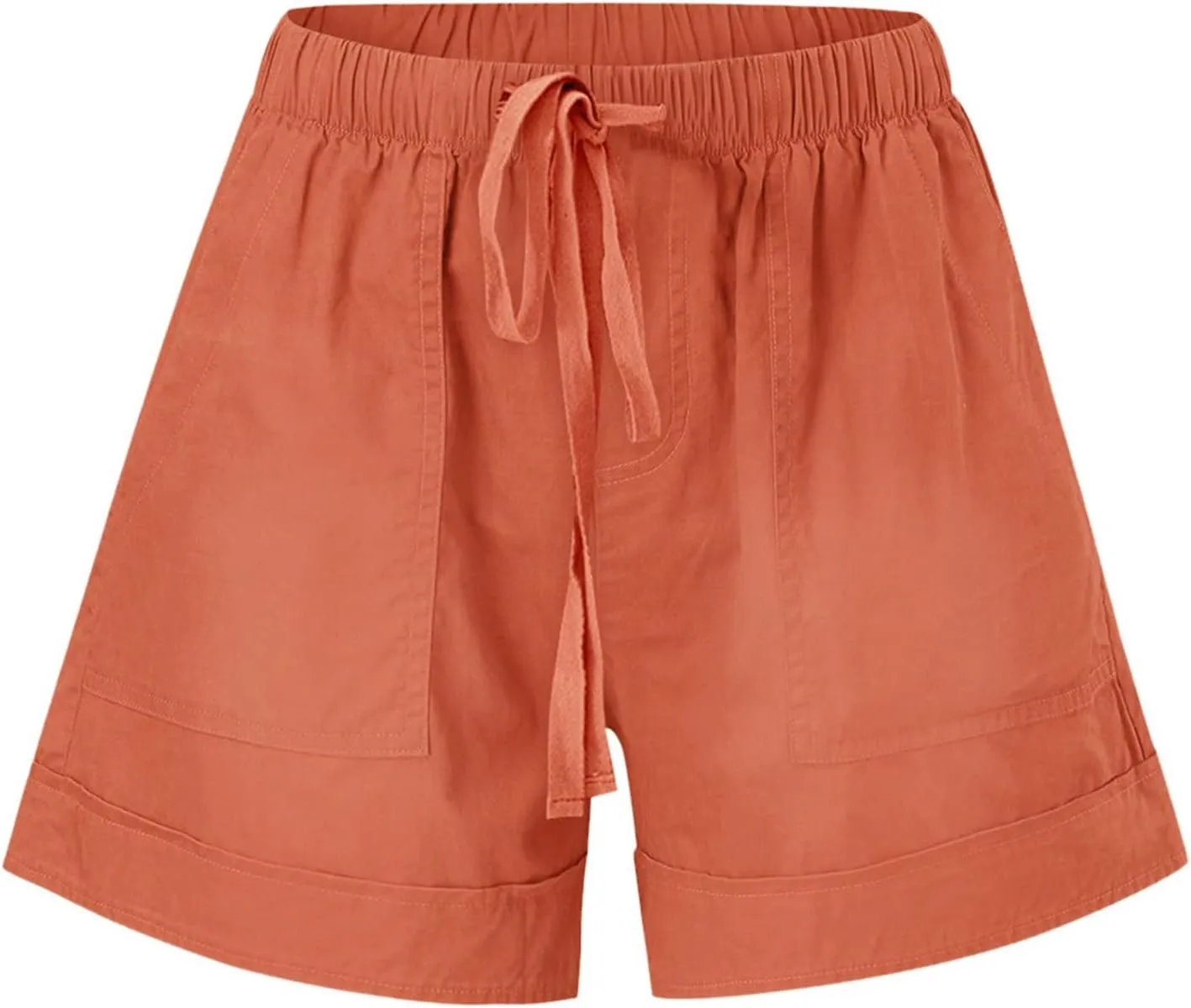 Shorts for Women 2024 Drawstring High Waisted Summer Bermuda Shorts Soft Trendy Lounge Shorts Beach Vacation Shorts