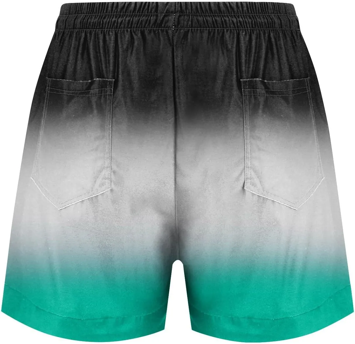 Shorts for Women Summer Linen Shorts Elastic Waist Shorts Casual Beach Shorts Wide Leg Shorts with Pockets