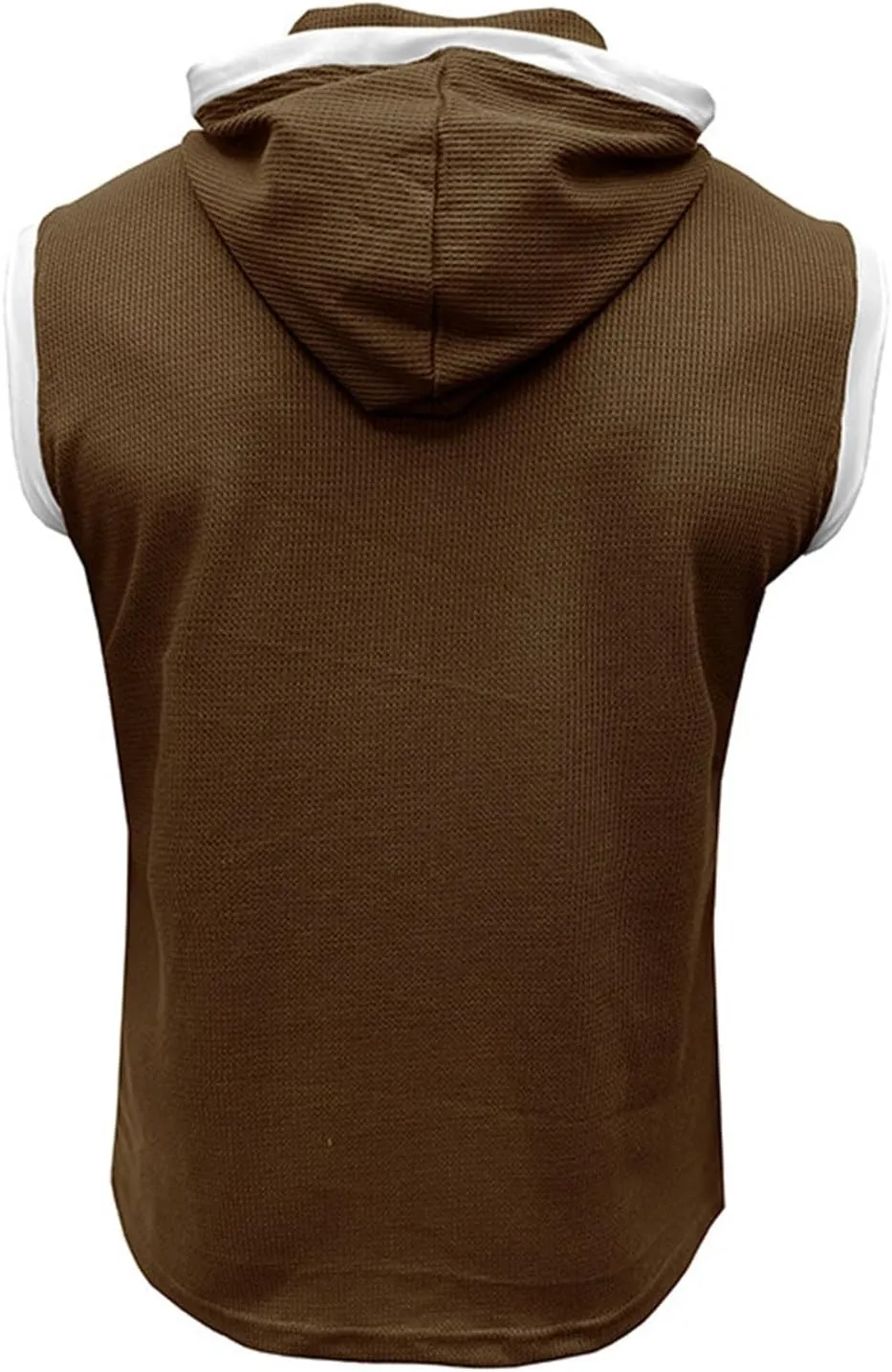 Sleeveless Hoodies for Men Waffle Tank Tops Hoodie Summer Muscle Gym Shirts Bodybuilding Casual Beach Hippie T Shirt