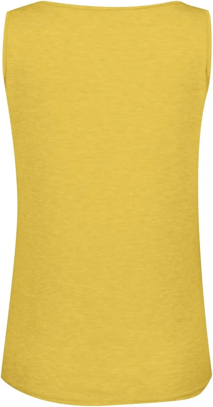 Sleeveless Womens Tank 2024 V-Neck Loose Tshirt Floral Printed Comfy Vest Flowy Daily Ladies Deep Side Cut Dressy