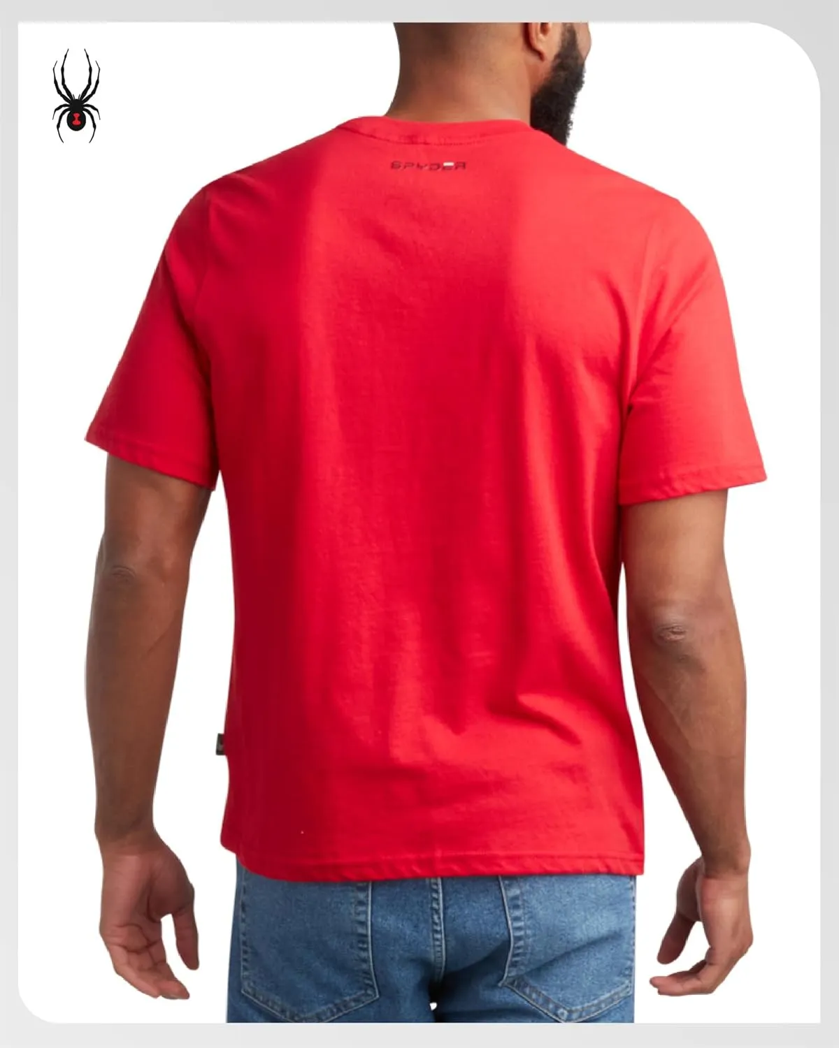 Spyder Mens T-Shirts - Soft Cotton Blend Jersey Crewneck Short Sleeve Shirts for Men, Casual Shirts for Workout & Daily Wear