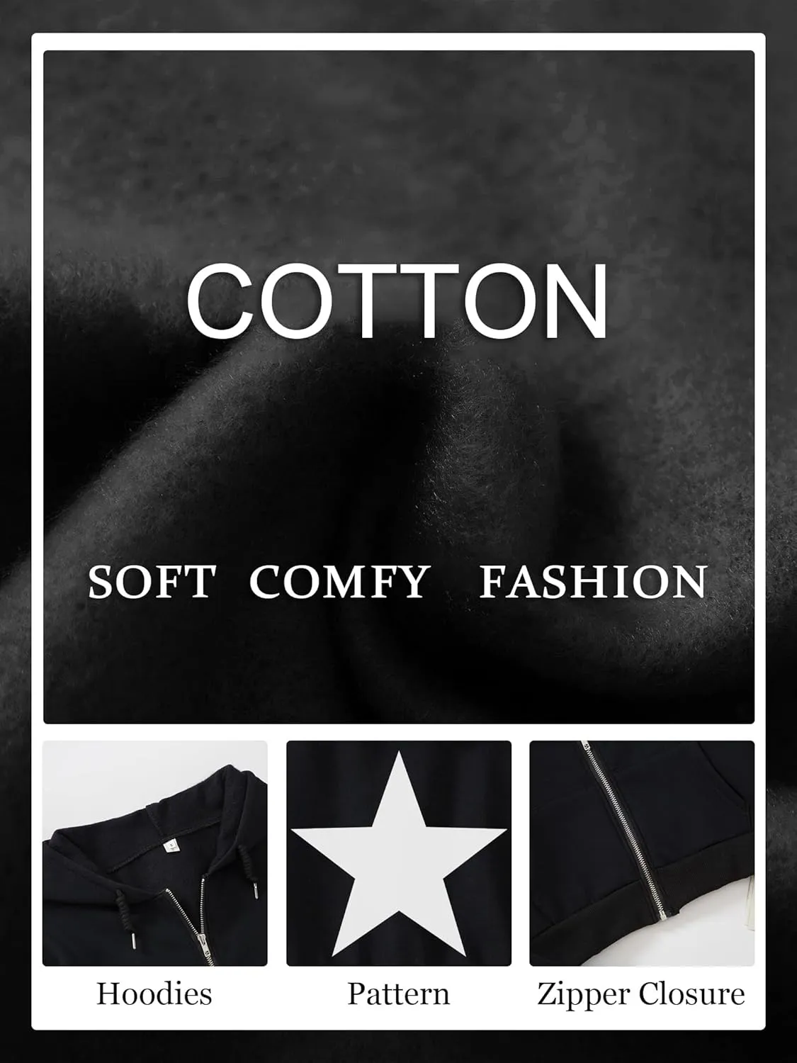 Star Cropped Y2K Zip Up Hoodies For Women Cute Stars Printed Cropped Sweatshirts Aesthetic Graphic Cotton Crop Tops