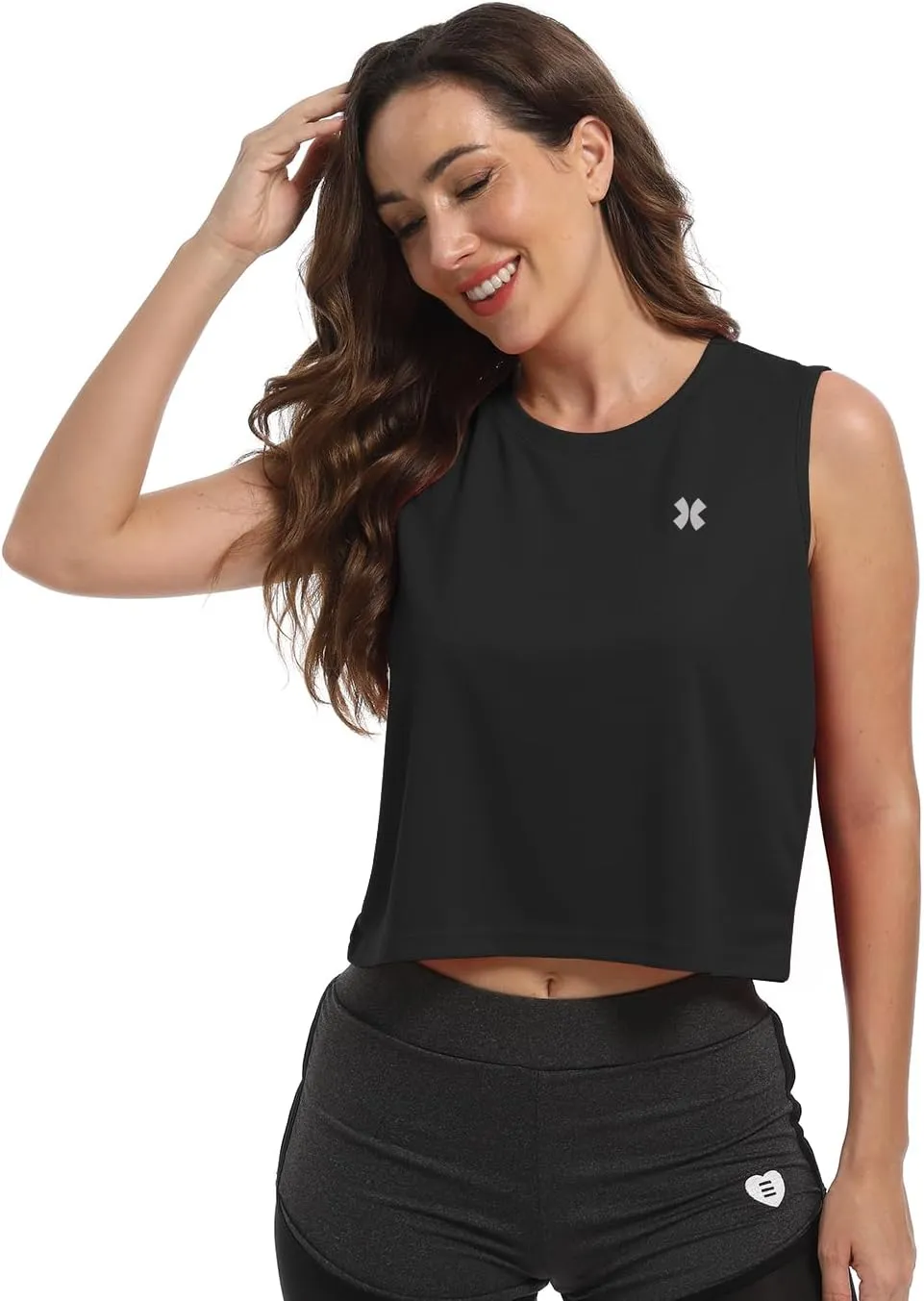 Summer Athletic Sleeveless Tanks Top for Woman Quick Dry UV Protection Running Gym Breathable Sport Shirt Tops