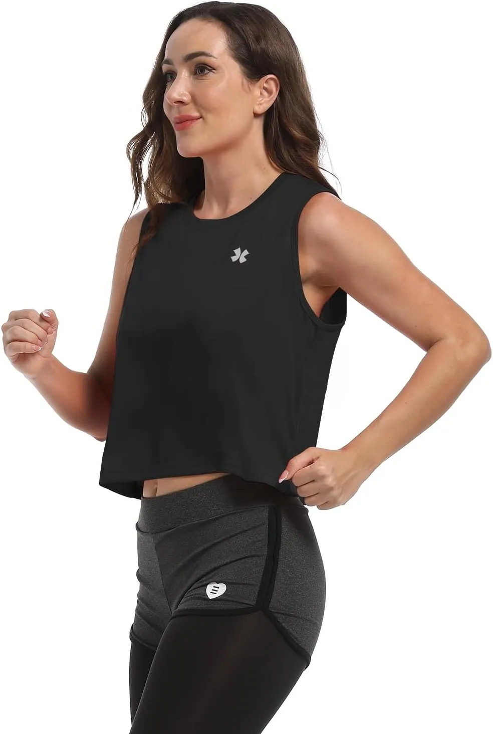 Summer Athletic Sleeveless Tanks Top for Woman Quick Dry UV Protection Running Gym Breathable Sport Shirt Tops
