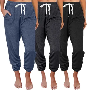 SUNBS 3 Packs Womens Sweatpants Baggy Comfy Lounge Pants Yoga Joggers Workout Pajamas Clothes Casual Fall Fashion 2025