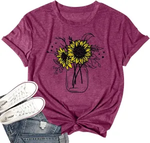 Sunflower Tank Top for Women Sleeveless Summer Tops Cute Flower Graphic Tops