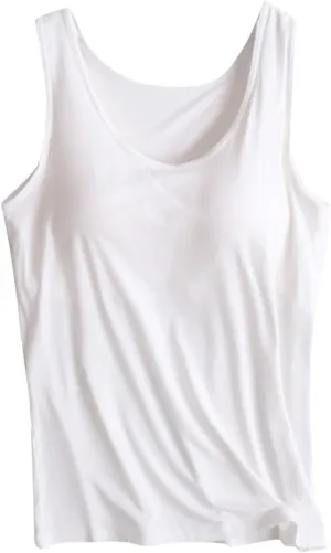 Tank Top for Women Plus Size with Built in Bras Loose Fitting Workout Gym Shirts Sleeveless Summer Going Out Top