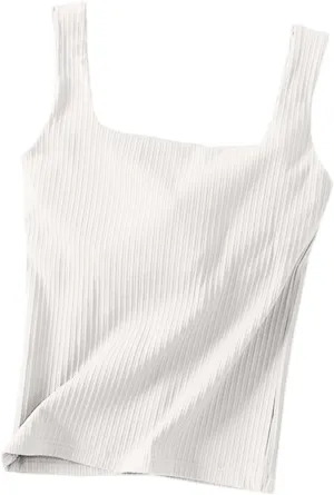 Tank Top for Women Summer Square Neck Tank Tops Workout Solid Color Camisole Sleeveless Clothes 2025