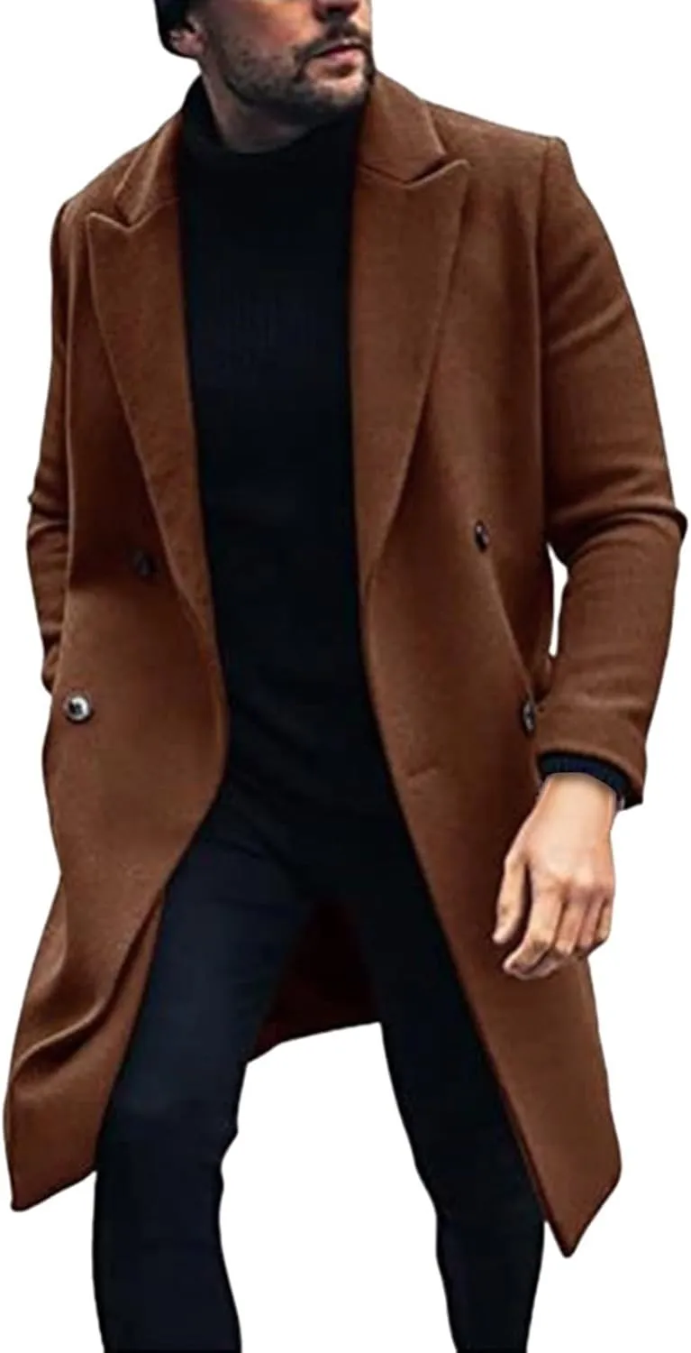 Trench Coats for Mens 2023 Fall Winter Hooded Jackets ies Windbreaker Coats 2023 Trench Coats Windbreaker Parka Coat