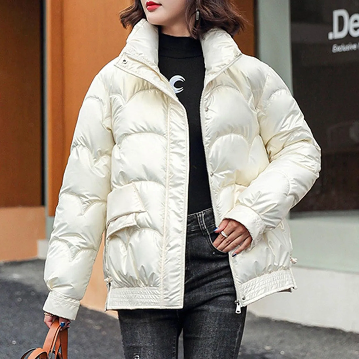 Winter Coats For Women With Pockets Thicken Warm Puffer Parkas Plus Size Jacket Fashion Trendy 2025 Outfits Clothes