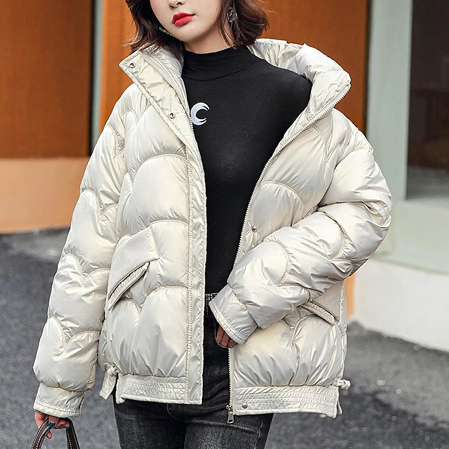 Winter Coats For Women With Pockets Thicken Warm Puffer Parkas Plus Size Jacket Fashion Trendy 2025 Outfits Clothes