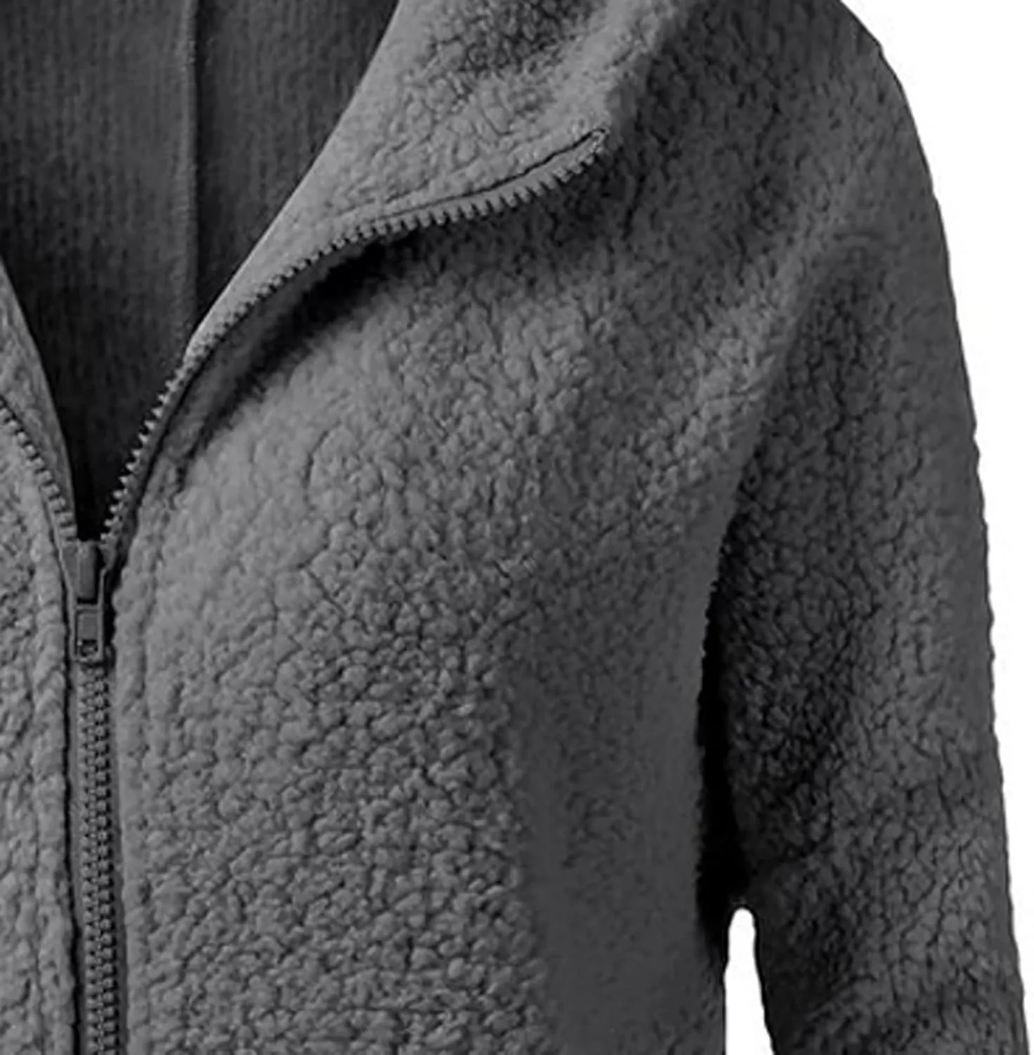 Women Faux Fur Fleece Jacket Casual Zipper Hooded Coat Spring Fall Transitional Fashion Lightweight Sherpa Coat