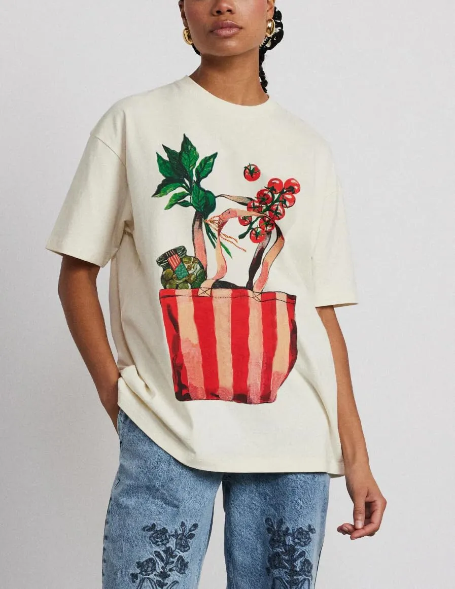 Women Y2k Cute Fruit Tshirt Graphic Oversized Tees Picnic Boyfriend Tee Shirts Vintage Aesthetic Summer Tops