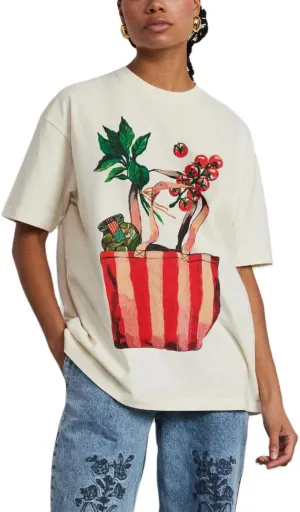 Women Y2k Cute Fruit Tshirt Graphic Oversized Tees Picnic Boyfriend Tee Shirts Vintage Aesthetic Summer Tops