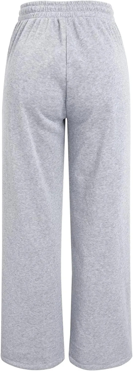 Women's Causal Drawstring High Waist Baggy Straight Leg Joggers Sweatpants with Pockets Workout Comfy Lounge Pants