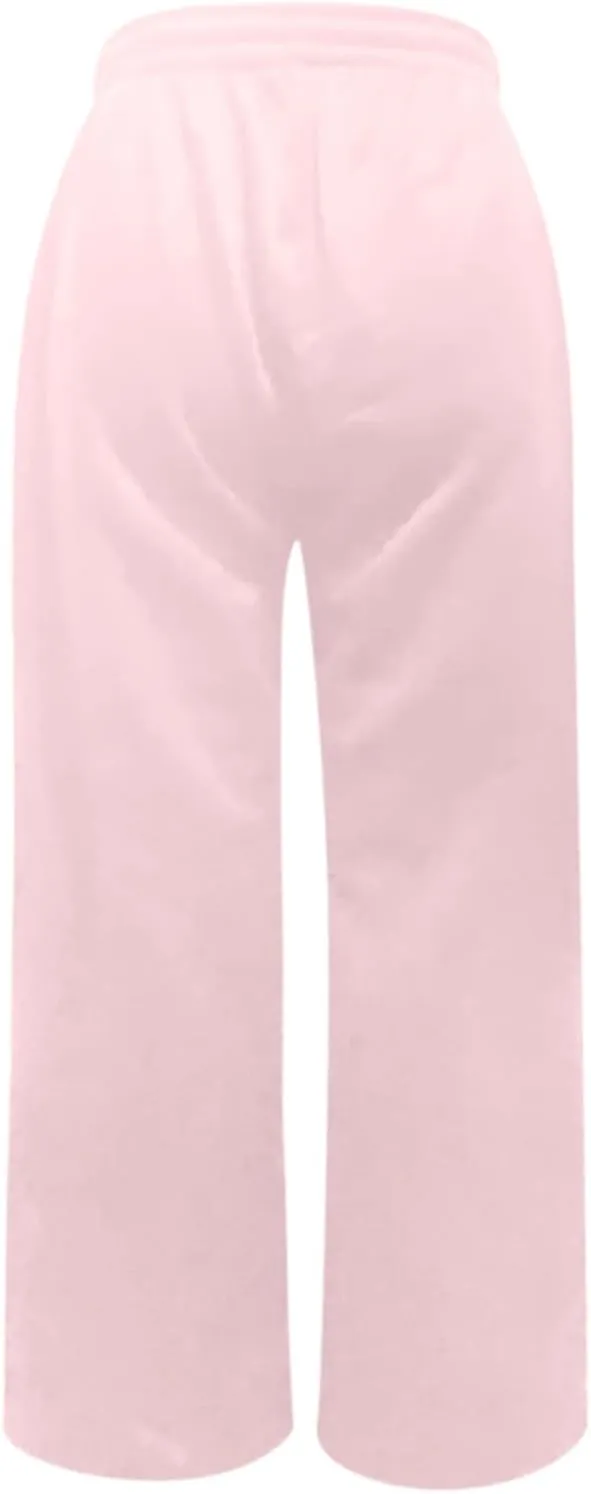 Women's Causal Drawstring High Waist Baggy Straight Leg Joggers Sweatpants with Pockets Workout Comfy Lounge Pants