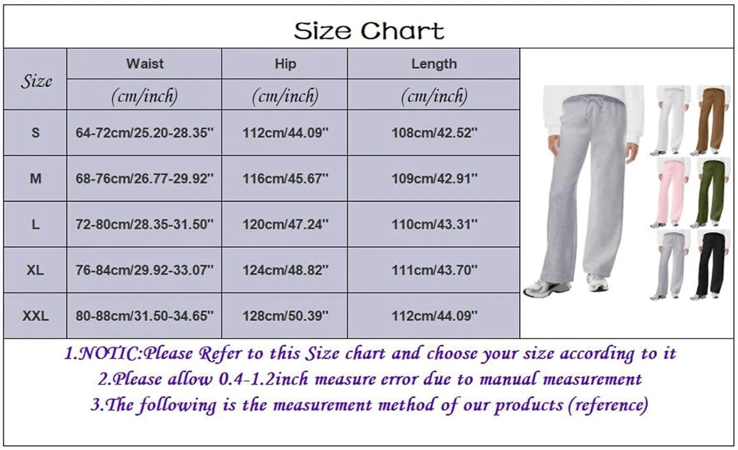 Women's Causal Drawstring High Waist Baggy Straight Leg Joggers Sweatpants with Pockets Workout Comfy Lounge Pants