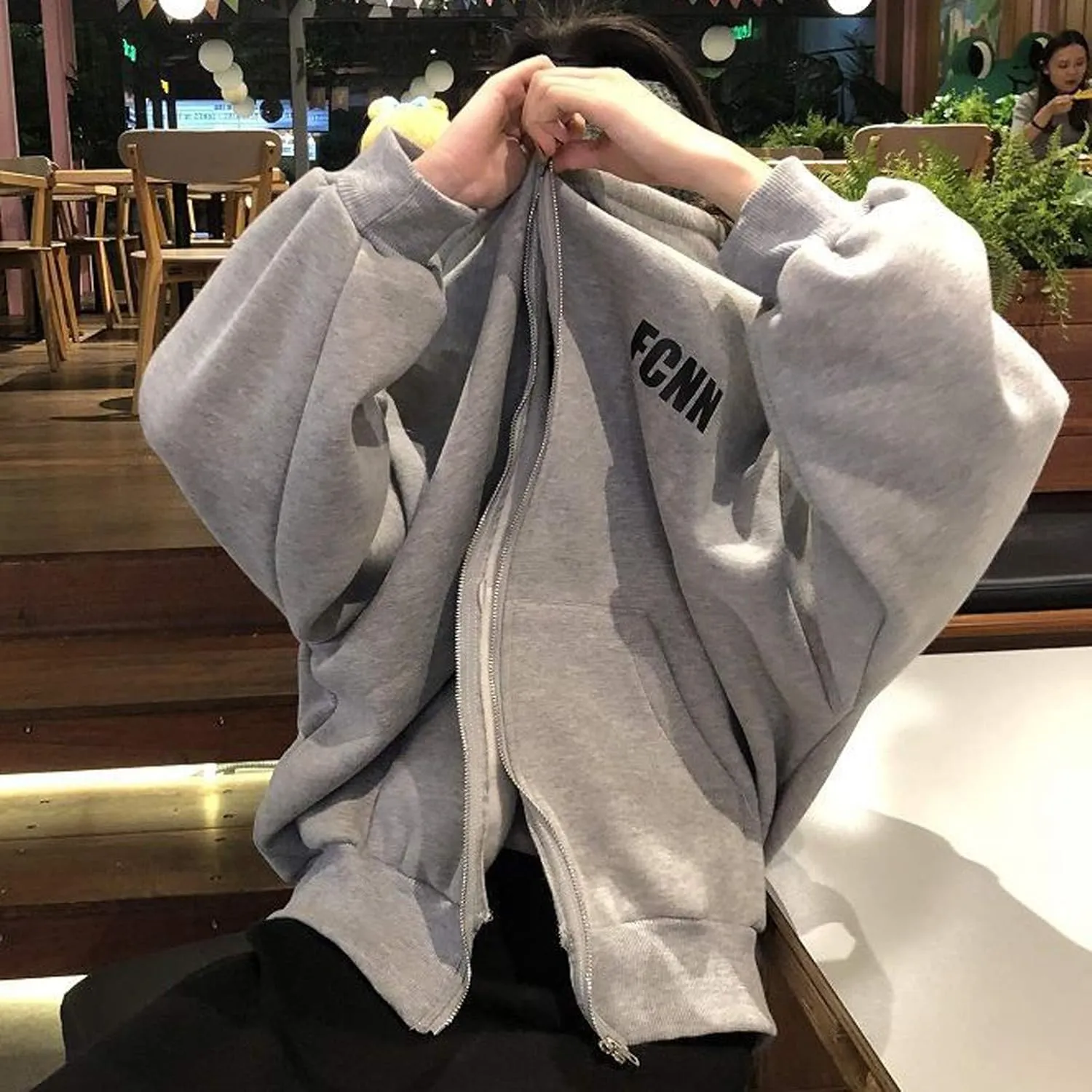 Women's Cute Hoodies Teen Girl Fall Jacket Oversized Sweatshirts Casual Drawstring Clothes Spring 2023