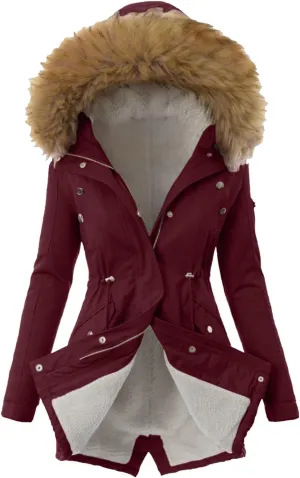 Womens Daily Plus Size Winter Coat Fashion Slim Hooded Puffer Jacket Thicken Thermal Long Sleeve Outwear 2024 Clothes