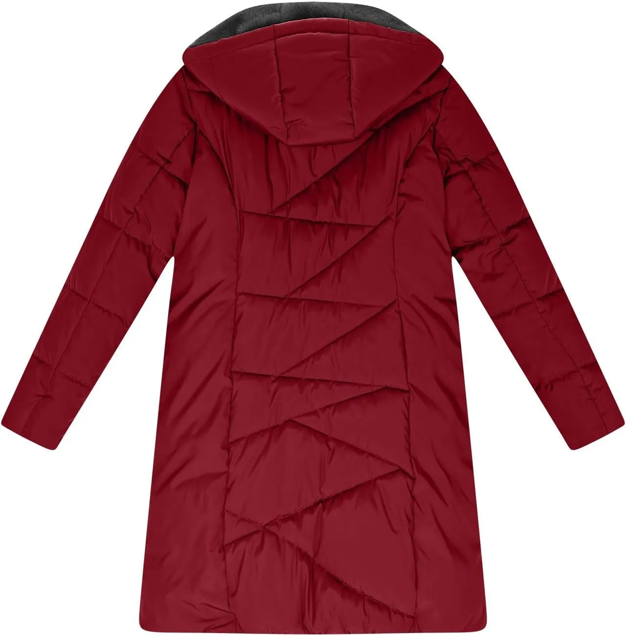 Women's Down Jackets Fleece Lined Thicken Parka Zip Up Winter Coats Daily Fashion Versatile Outerwear with Pockets