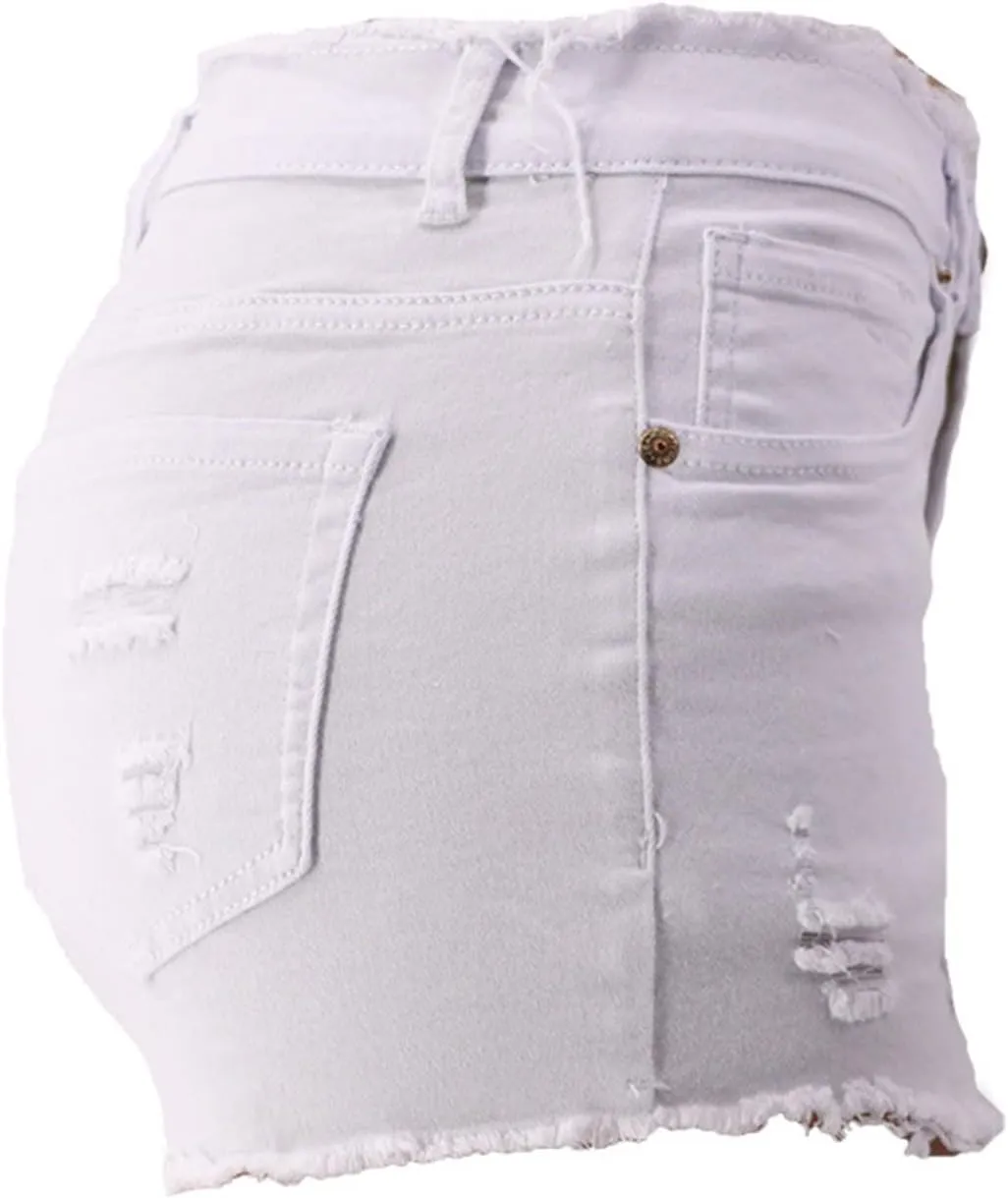 Womens Jean Shorts Ripped Denim Shorts with Pockets High Waisted Shorts Y2k Cargo Shorts Trendy Distressed Shorts