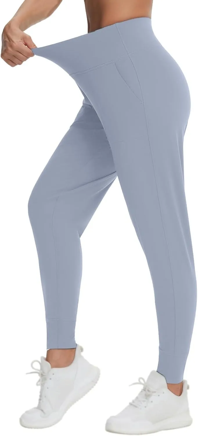 Women's Jogger Sweatpants Tummy Control Athletic Pants High Waisted Yoga Pants Lightweight Workout Pants Travel Pants