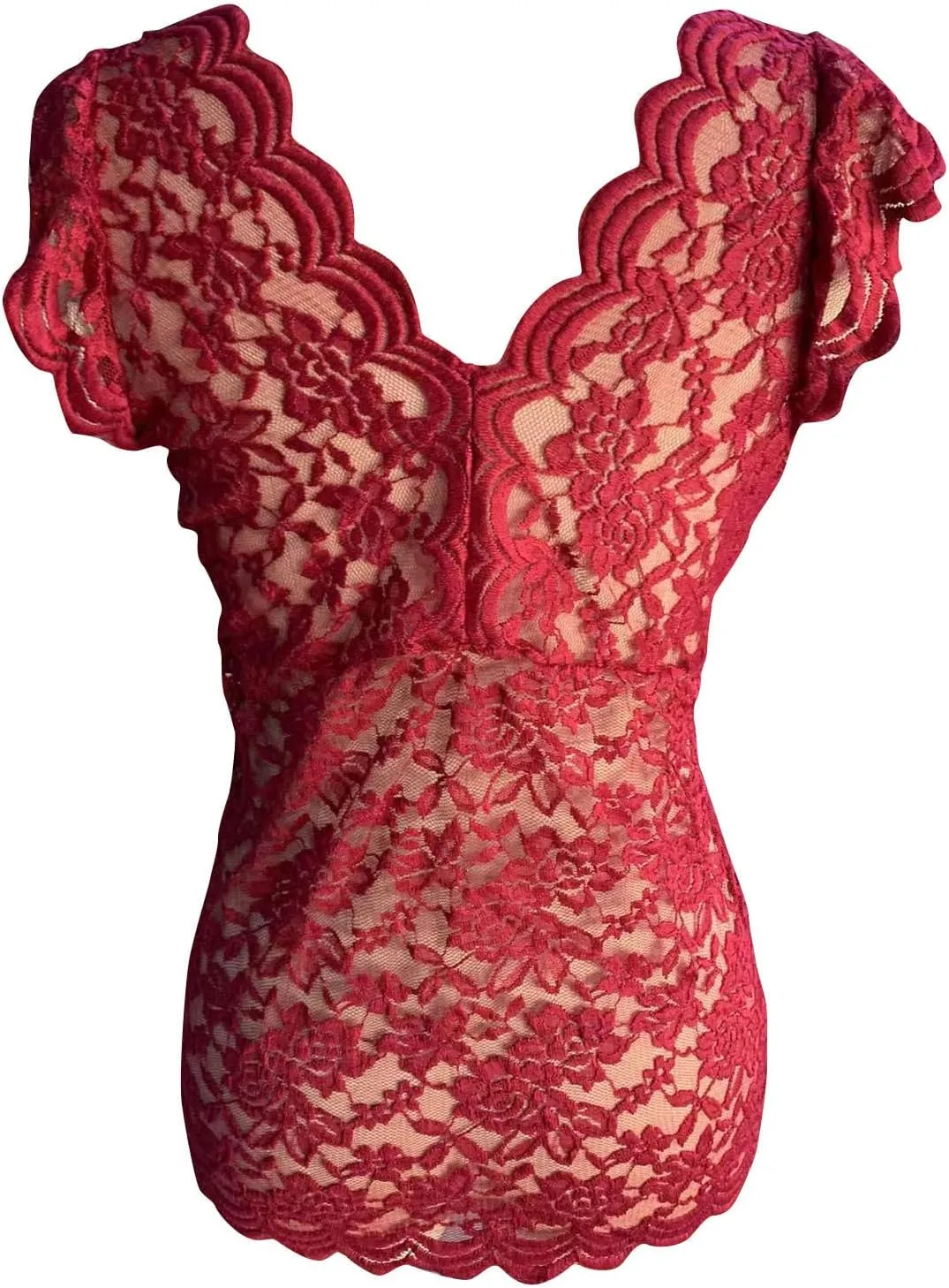 Women's Lace Tank Top Sleeveless V-Neck Floral Embroidered Camisole Casual See Through Tunic Blouse Tee Shirt