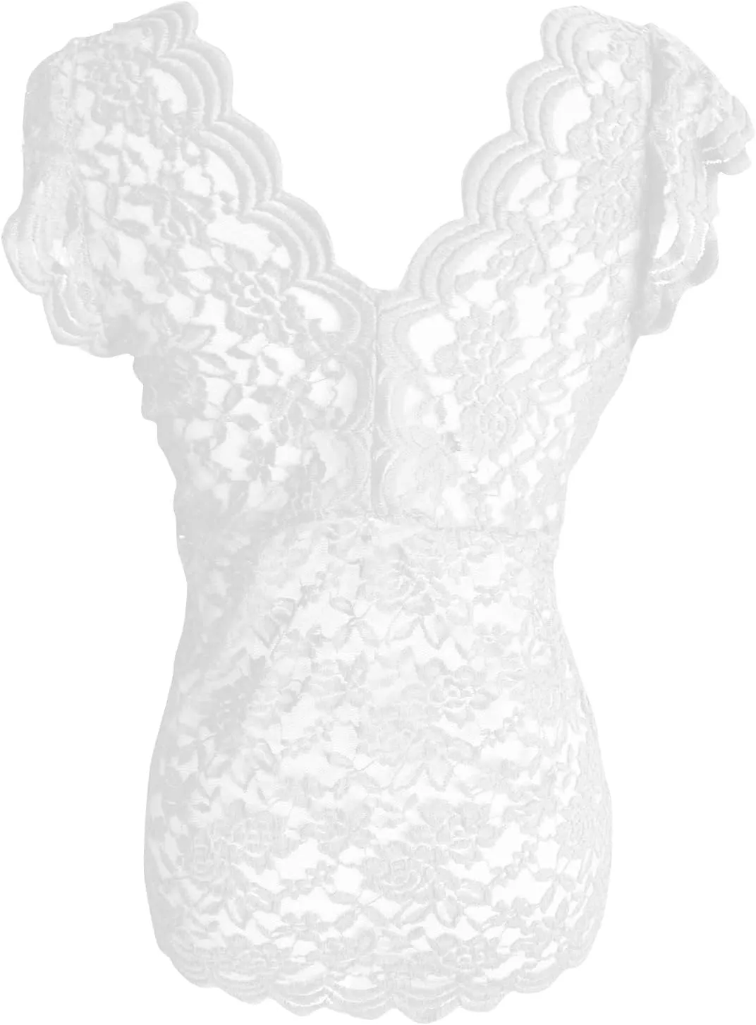 Women's Lace Tank Top Sleeveless V-Neck Floral Embroidered Camisole Casual See Through Tunic Blouse Tee Shirt