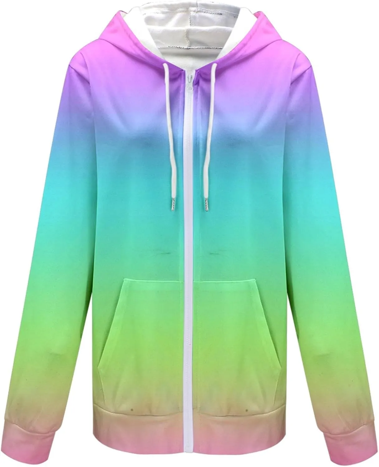 Women's Oversized Full Zip Hoodies Lightweight Casual Y2K Fashion Sweatshirts 2023 Fall Trendy Jackets Streetwear