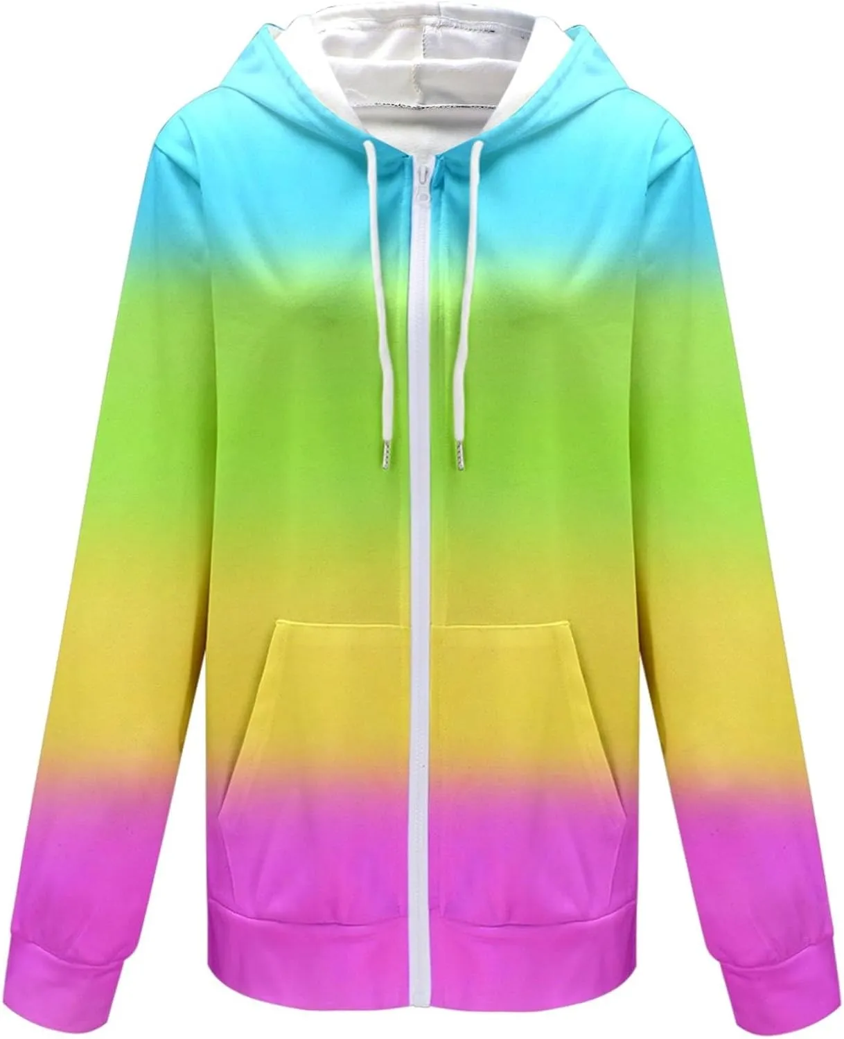 Women's Oversized Full Zip Hoodies Lightweight Casual Y2K Fashion Sweatshirts 2023 Fall Trendy Jackets Streetwear