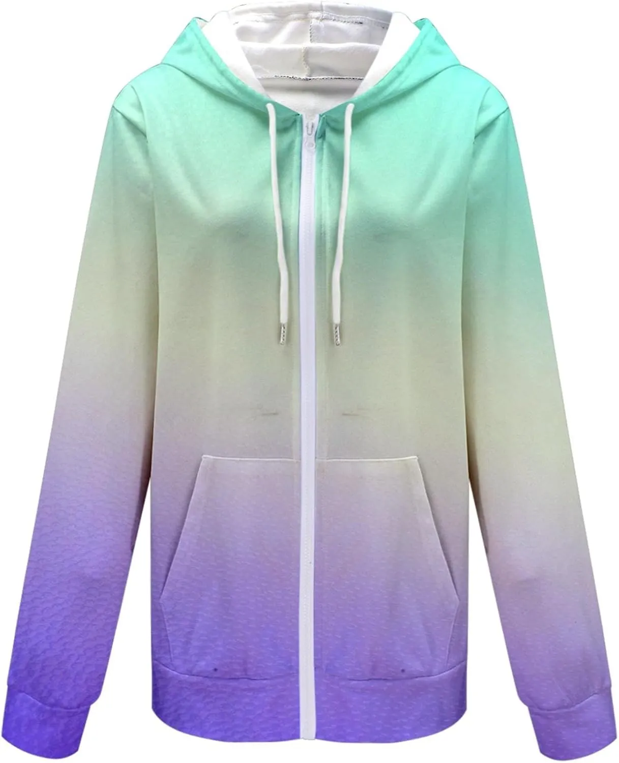 Women's Oversized Full Zip Hoodies Lightweight Casual Y2K Fashion Sweatshirts 2023 Fall Trendy Jackets Streetwear