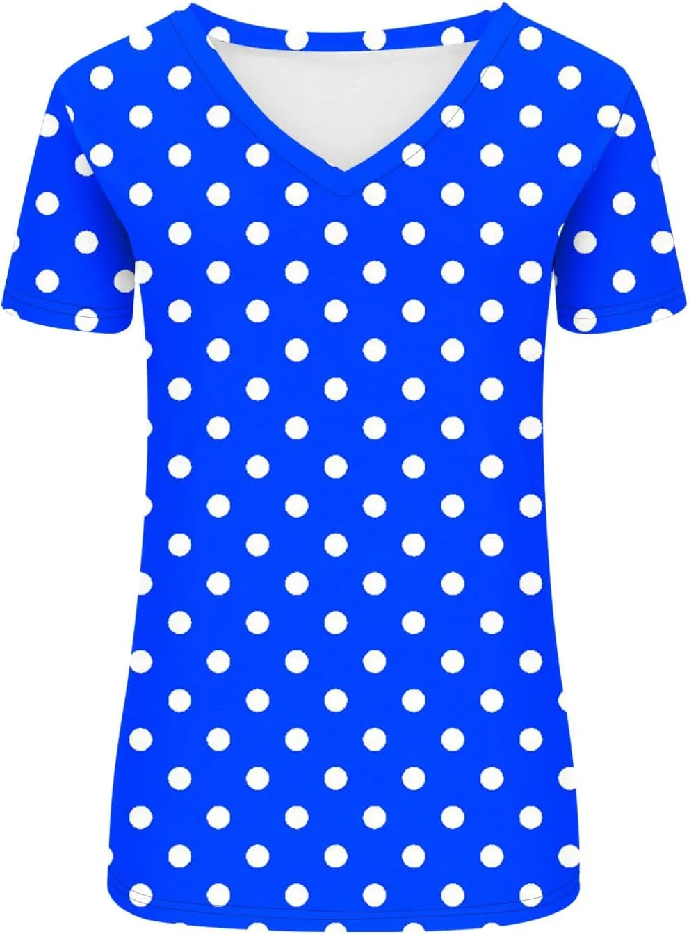 Womens Polka Dot Tops 2024 Summer Short Sleeve V Neck Tees Blouses Fashion Casual Loose Comfy Business Tshirts