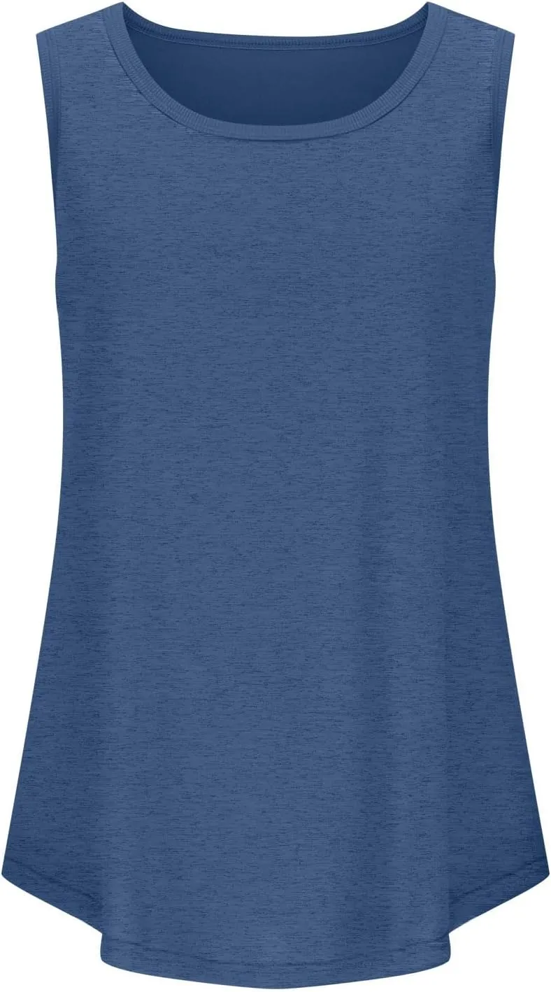 Women's Tank Tops Sleeveless Summer Top Loose Fit Casual Flowy Shirt Fashion Trendy Beach Vacation 2025 Outfits