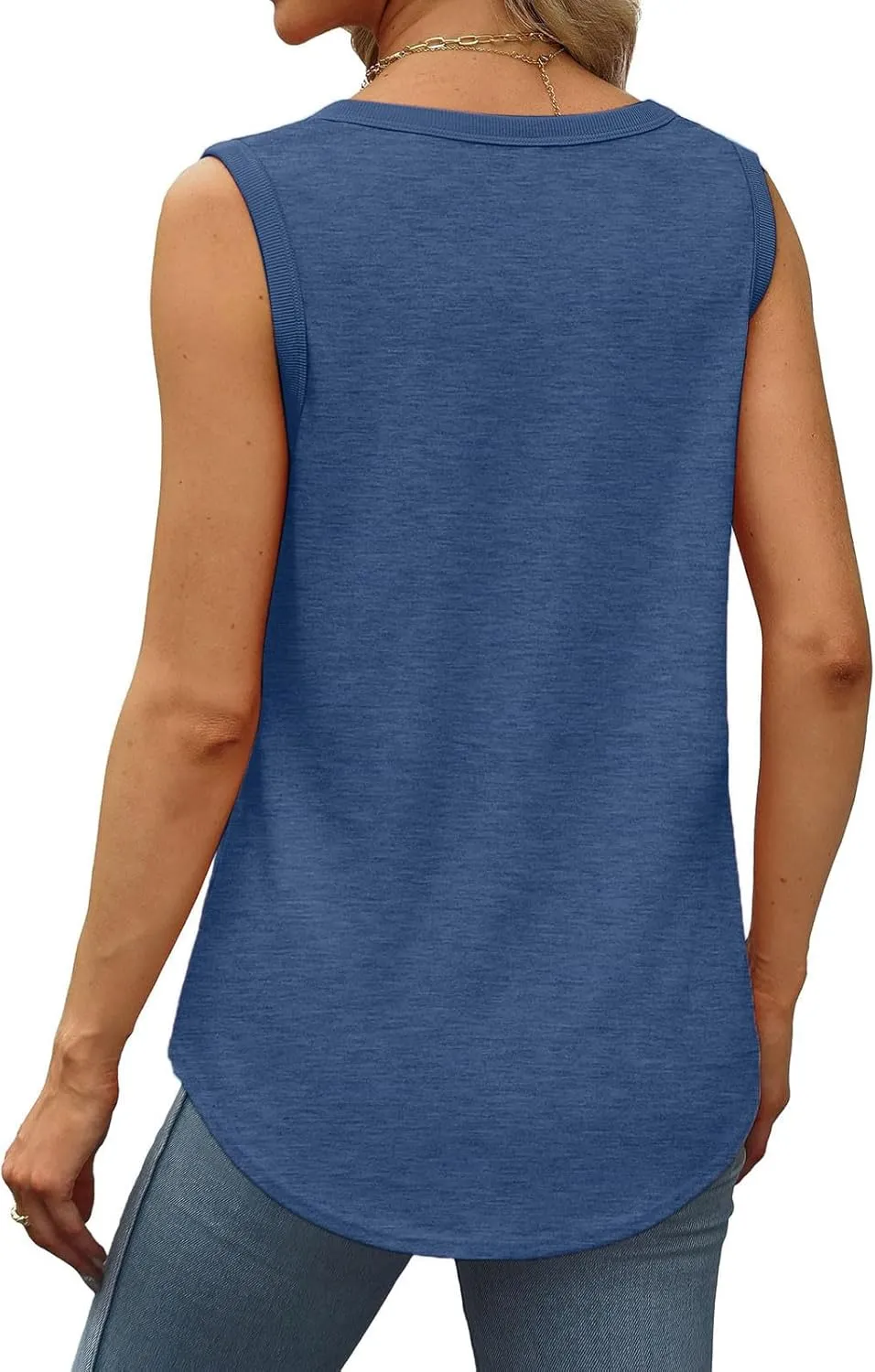 Women's Tank Tops Sleeveless Summer Top Loose Fit Casual Flowy Shirt Fashion Trendy Beach Vacation 2025 Outfits