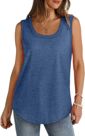 Women's Tank Tops Sleeveless Summer Top Loose Fit Casual Flowy Shirt Fashion Trendy Beach Vacation 2025 Outfits