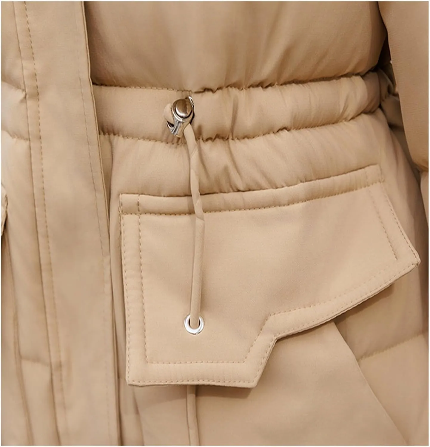 Women's Thickened Down Jackets Winter Hooded Mid-Length Puffy Packable Warm Jackets Puffer Down Coat Christmas Gifts