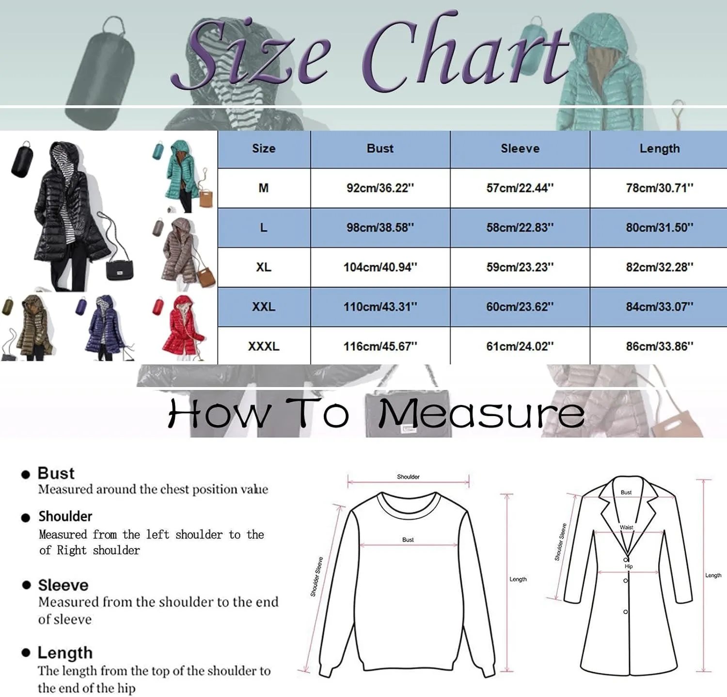 Women's Warm Winter Glossy Down Jacket Ultralight Long Down Outerwear Puffer Jacket Hooded Coat Zip-Up Thicken Long-Sleeve